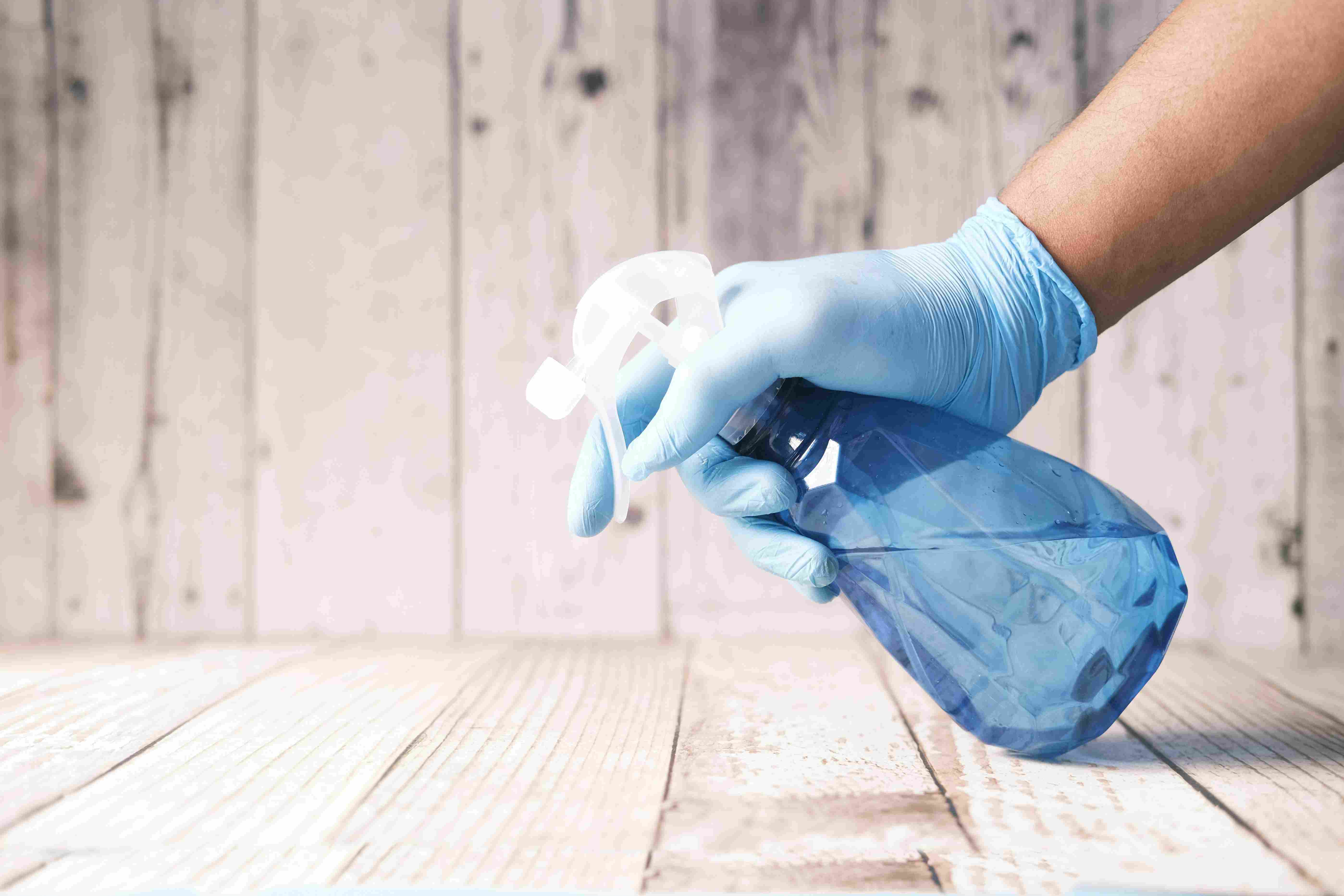 Commercial cleaning supplies ready for use