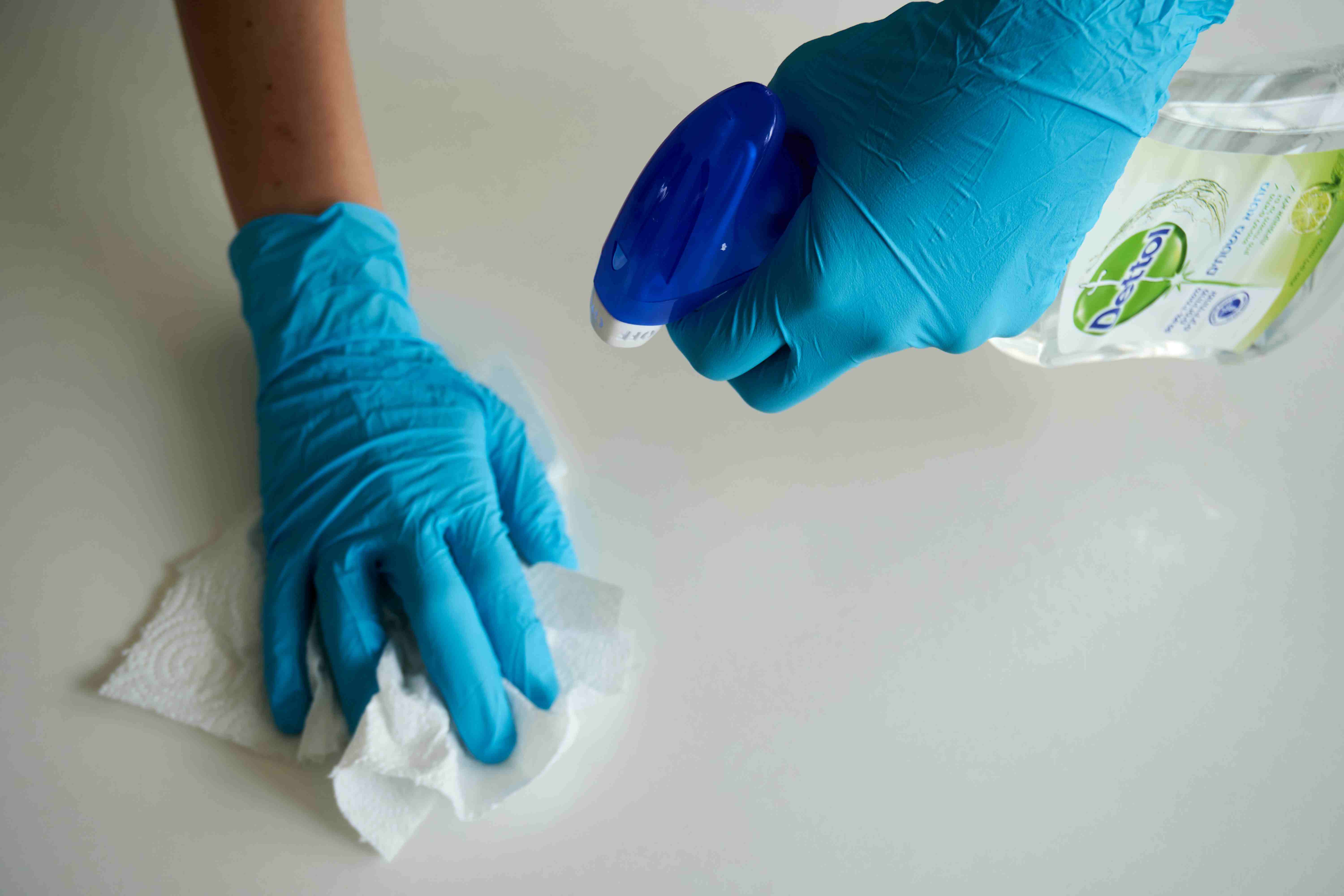 Professional disinfection of office surfaces